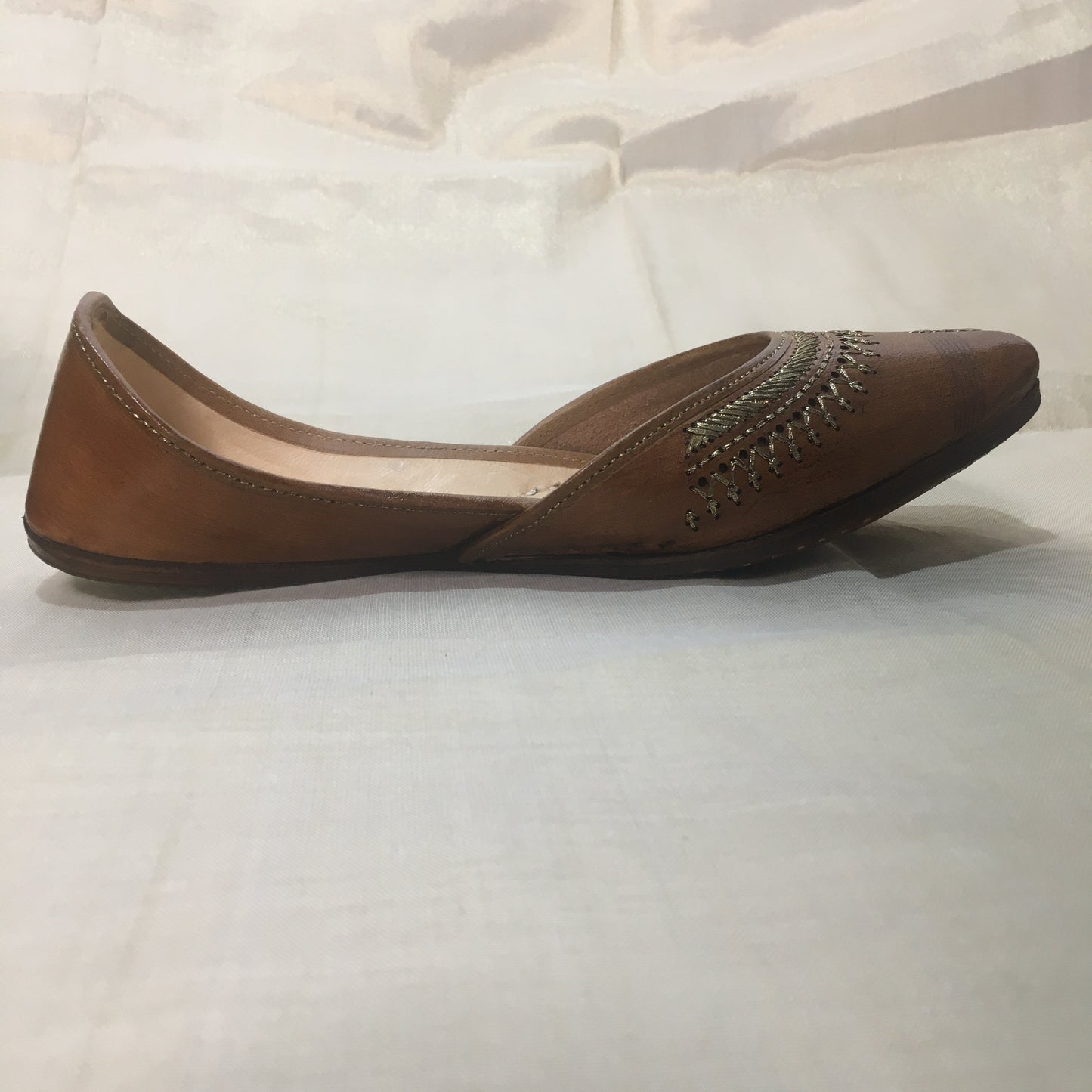 Brown Casual Leather Punjabi Jutti