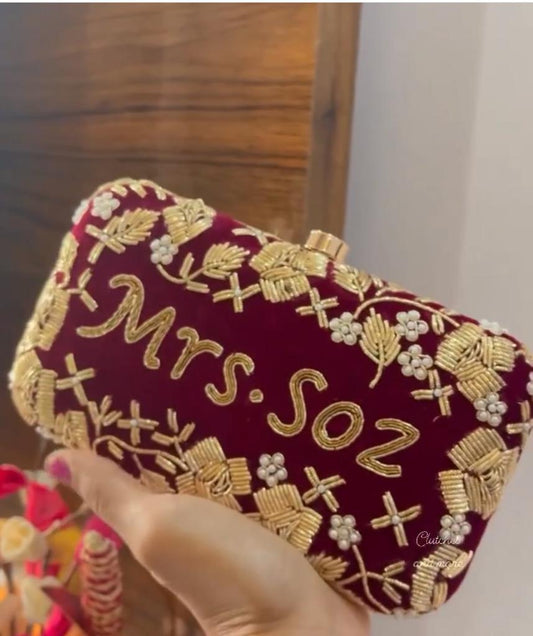 Name Embroidery Clutch's
