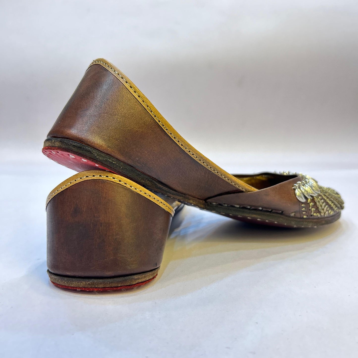Leather Oxodised Punjabi Jutti