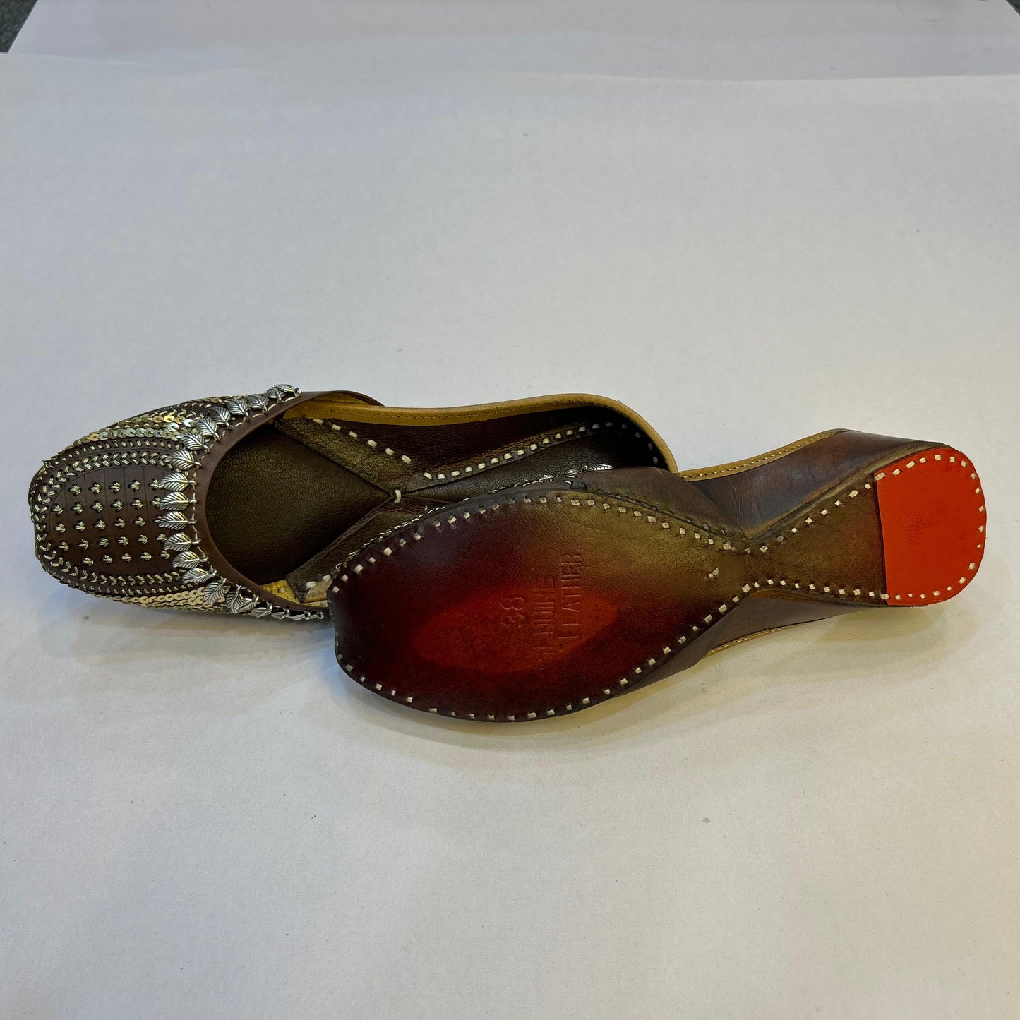 Leather Oxodised Punjabi Jutti