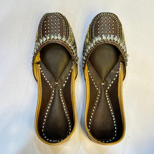 Leather Oxodised Punjabi Jutti